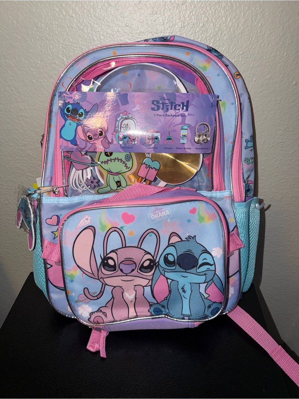 Disney Lilo & Stitch Kids Backpack - Pink & Light Blue
